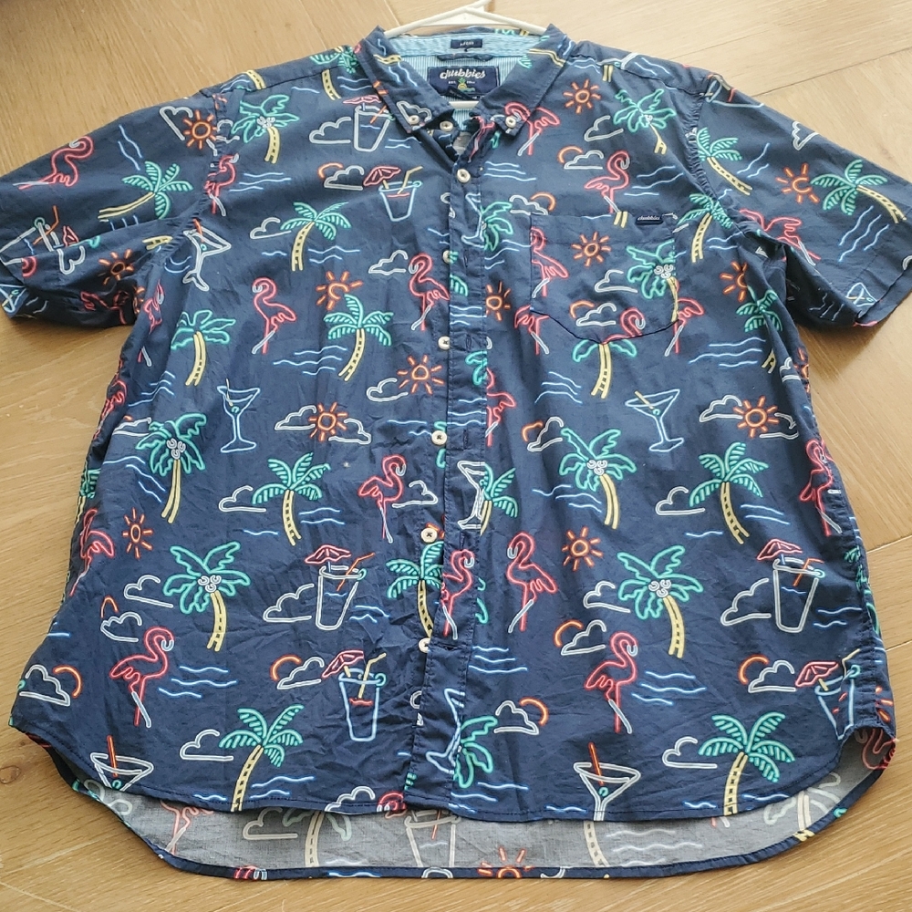 Chubbies "The Neon Lights" Shirt XL